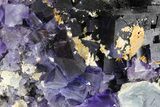 Deep Purple Cubic Fluorite with Galena - Cave-In-Rock #260216-1